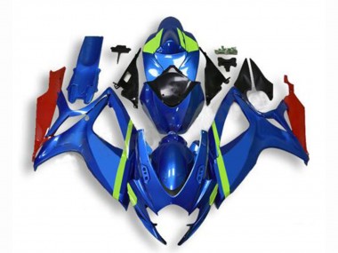 Carénages Moto Suzuki GSXR 600/750 2006-2007 - Bleu Vert Rouge