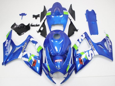 Carénages Moto Suzuki GSXR 600/750 2006-2007 - Bleu Blanc Vert Rouge