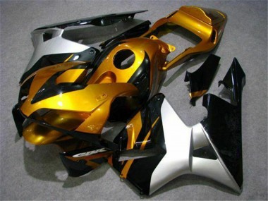 Carénage Moto Honda CBR600RR 2003-2004 - Argent Or Noir Brillant