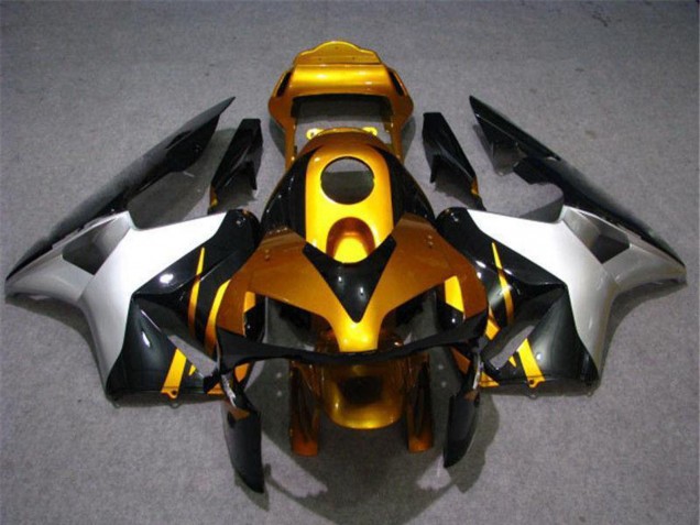 Carénage Moto Honda CBR600RR 2003-2004 - Argent Or Noir Brillant