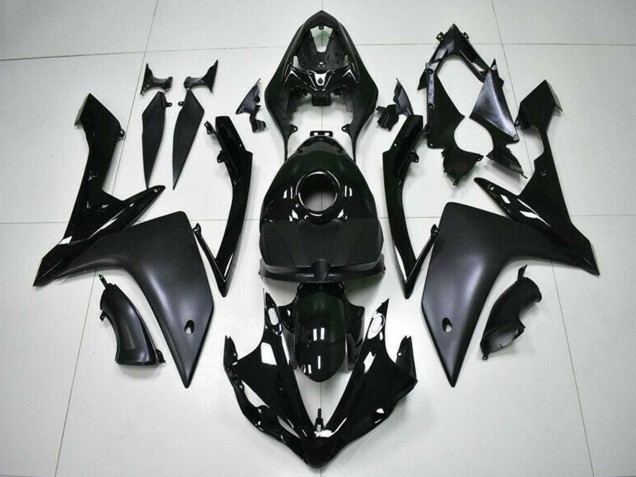 Carénages Moto Yamaha YZF R1 2007-2008 - Noir Brillant Noir Mat
