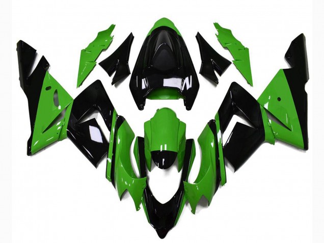 Carénages Moto Kawasaki ZX10R 2004-2005 - Noir Brillant Vert