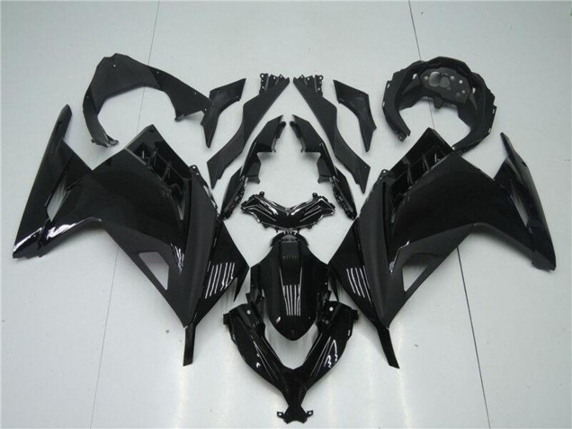 Carénages Moto Kawasaki Ninja 300 EX300R 2013-2024 - Noir Brillant Noir Mat