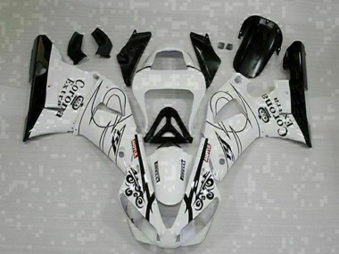 Carénages Moto Yamaha YZF R1 2000-2001 - Blanc Noir Corona Extra