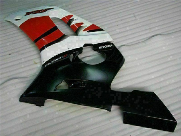 Carénage Moto Yamaha YZF R6 1998-2002 - Blanc Rouge Noir Brillant