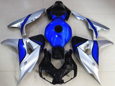Carénages Moto Honda CBR1000RR 2006-2007 - Argent Bleu Noir Brillant