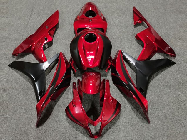 Carénage Moto Honda CBR600RR 2007-2008 - Rouge Noir Brillant OEM Style