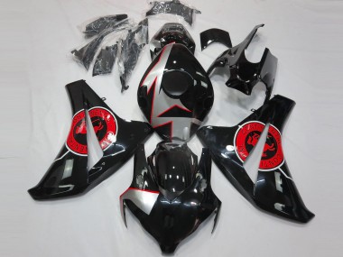 Carénages Moto Honda CBR1000RR 2008-2011 - Argent Rouge Noir Brillant