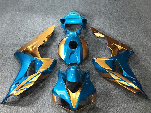 Carénages Moto Honda CBR1000RR 2006-2007 - Bleu Clair Or