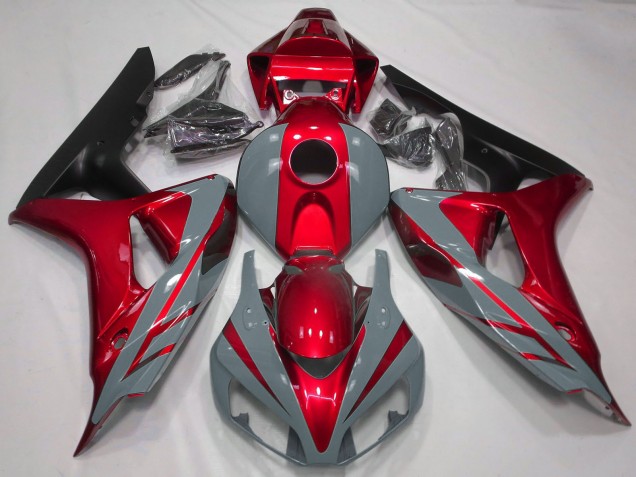 Carénages Moto Honda CBR1000RR 2006-2007 - Nardo Gris Rouge Noir Mat