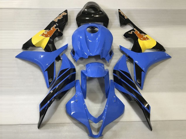 Carénages Moto Honda CBR600RR 2007-2008 - Bleu Jaune Noir Brillant Red Bull