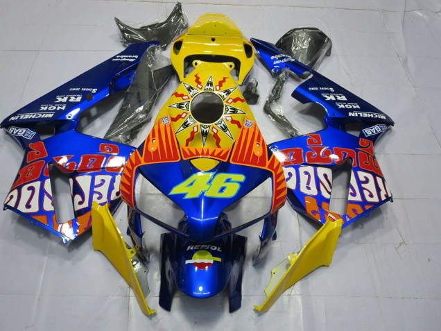 Carénages Moto Honda CBR600RR 2005-2006 - Jaune Bleu Rossi 46
