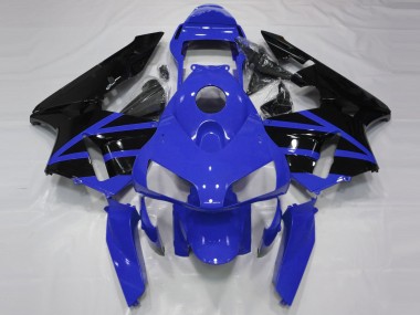 Carénages Moto Honda CBR600RR 2003-2004 - Bleu Noir Brillant Bande