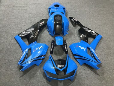 Carénages Moto Honda CBR600RR 2013-2026 - Bleu Noir Brillant