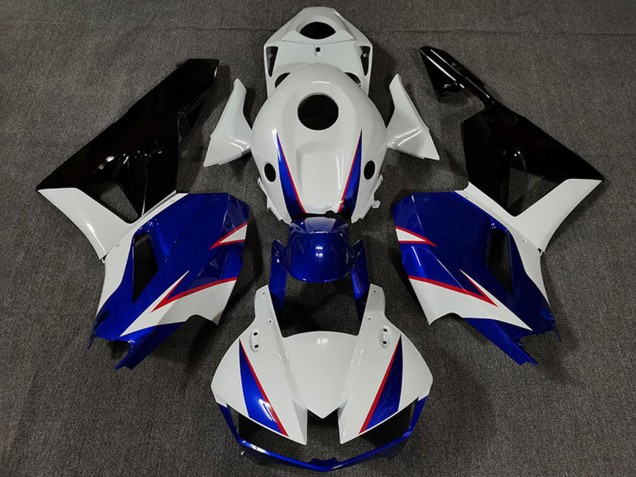 Carénages Moto Honda CBR600RR 2013-2026 - Blanc Bleu Noir Brillant