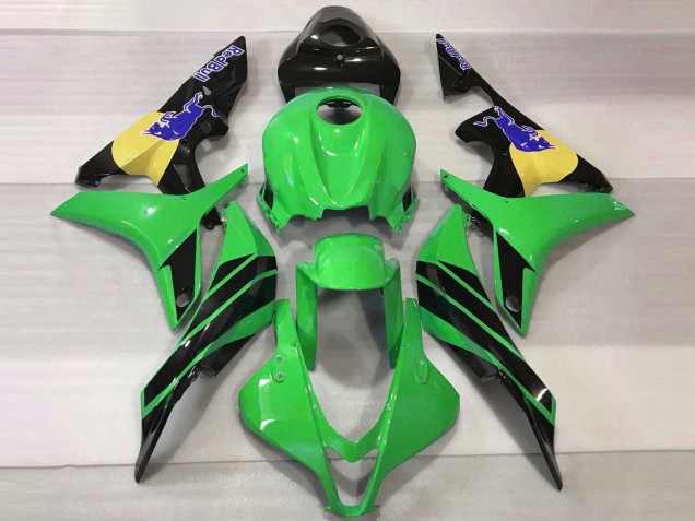 Carénages Moto Honda CBR600RR 2007-2008 - Vert Jaune Noir Brillant Bleu Bull