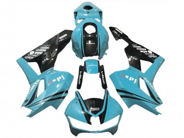 Carénages Moto Honda CBR600RR 2013-2026 - Bleu Clair Noir Brillant
