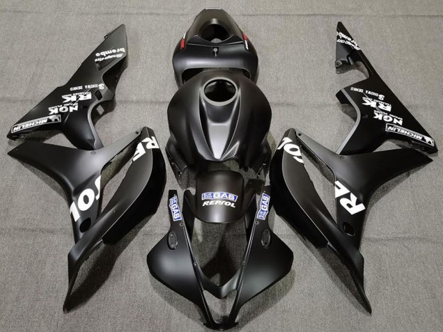 Carénages Moto Honda CBR600RR 2007-2008 - Noir Mat Blanc Repsol