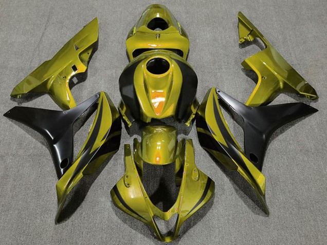 Carénages Moto Honda CBR600RR 2007-2008 - Or Noir Mat OEM Style