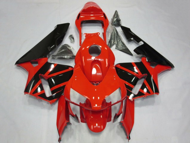 Carénages Moto Honda CBR600RR 2003-2004 - Rouge Noir Brillant OEM Style