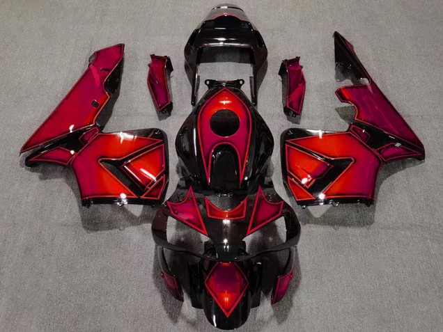 Carénages Moto Honda CBR600RR 2003-2004 - Rouge Noir Brillant