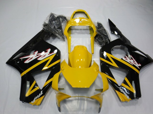 Carénages Moto Honda CBR954RR 2002-2003 - Jaune Noir Brillant