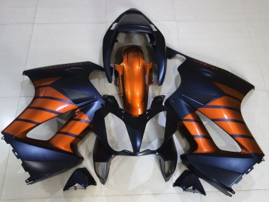 Carénages Moto Honda VFR 800 2002-2013 - Orange Bleu Mat Noir Mat