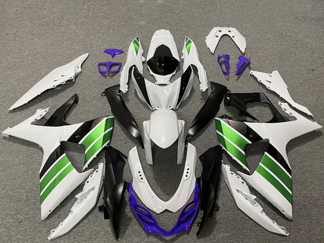 Carénages Moto Suzuki GSXR 1000 2009-2016 - Blanc Bleu Vert Noir
