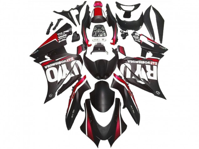 Carénages Moto ABS Suzuki GSXR 1000 2017-2024 - Noir Mat Rouge