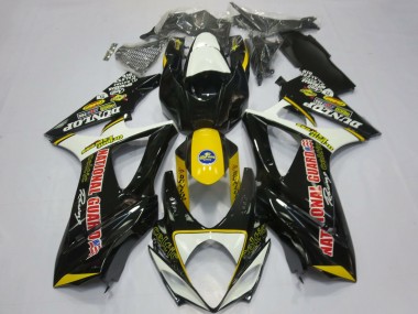Carénages Moto Suzuki GSXR 1000 2007-2008 - Blanc Jaune Rouge Noir Dunlop