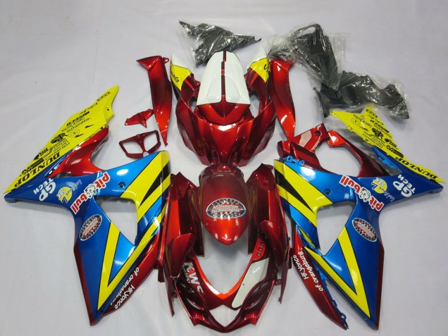 Carénages Moto Suzuki GSXR 1000 2009-2016 - Jaune Rouge Bleu
