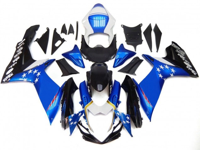 Carénages Moto Suzuki GSXR 600 / GSXR 750 2011-2024 - Bleu Style Rouge Étoile