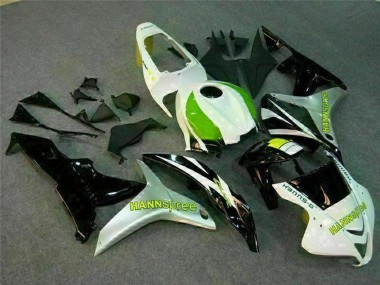 Carénage Moto Honda CBR600RR 2007-2008 - Blanc Vert Noir Brillant Hannspree