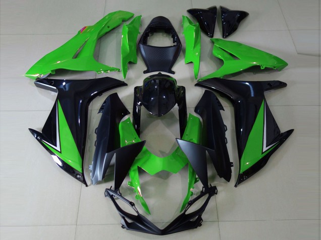 Carénages Moto Suzuki GSXR 600 / GSXR 750 2011-2024 - Vert Noir Brillant Noir Mat