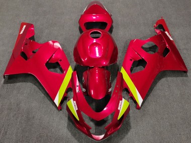 Carénages Moto Suzuki GSXR 600 / GSXR 750 2004-2005 - Rouge Jaune Blanc