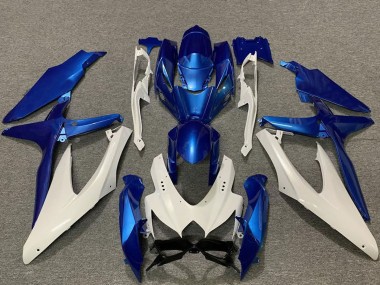 Carénages Moto Suzuki GSXR 600 / GSXR 750 2008-2010 - Blanc Bleu