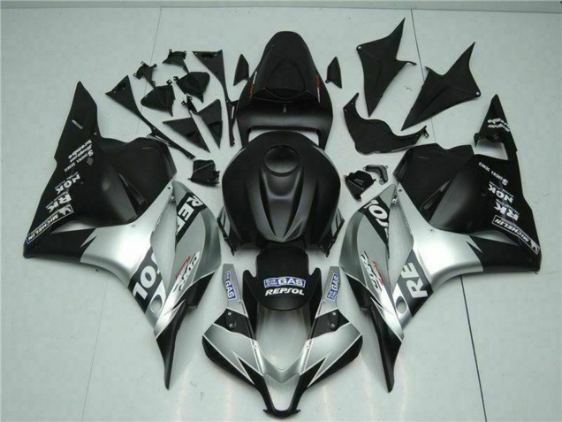 Carénages Moto Honda CBR600RR 2009-2012 - Argent Noir Mat Repsol