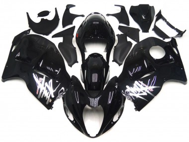 Carénages Moto Suzuki GSXR 1300 1996-2007 - Noir Brillant Argent Décalque