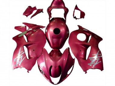 Carénages Moto Suzuki GSXR 1300 1996-2007 - Rouge Brillant Argent Logo