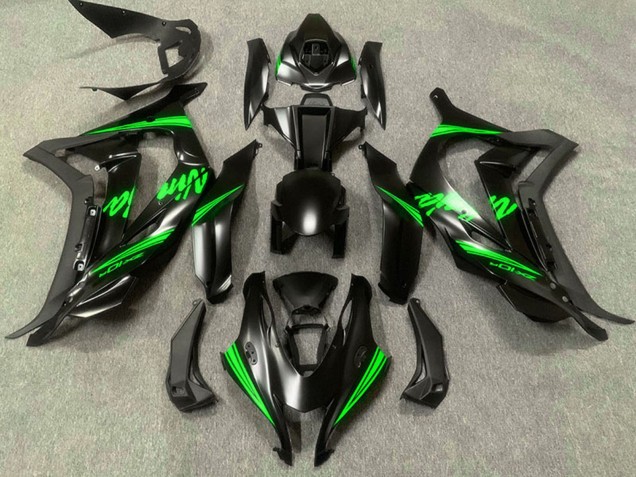 Carénages Moto Kawasaki ZX10R 2016-2020 - Noir Mat Vert Ninja
