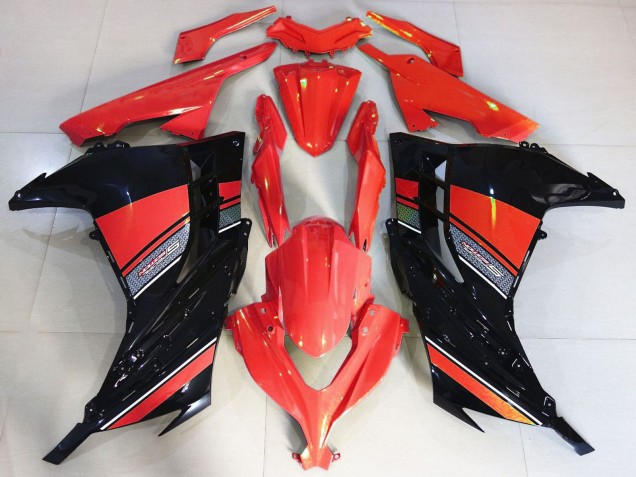 Carénage Moto Kawasaki Ninja 300 2013-2024 - Rouge Noir