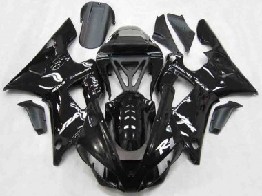 Carénages Moto Yamaha R1 2000-2001 - Noir Brillant Blanc