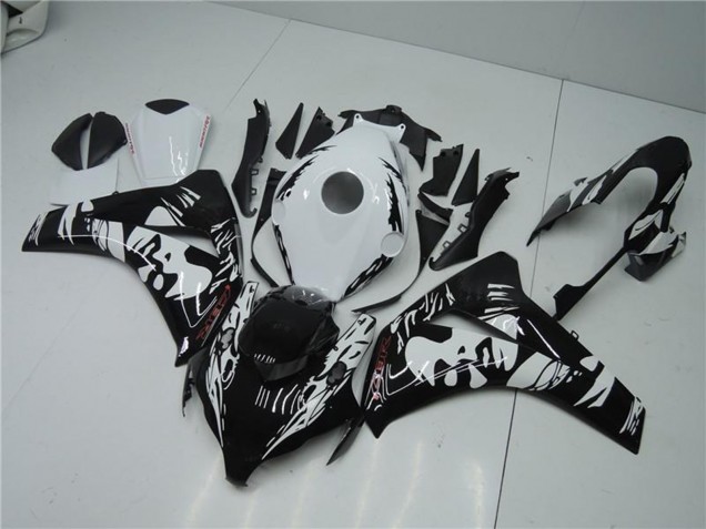 Carénages ABS Honda CBR1000RR 2008-2011 - Blanc Noir Brillant