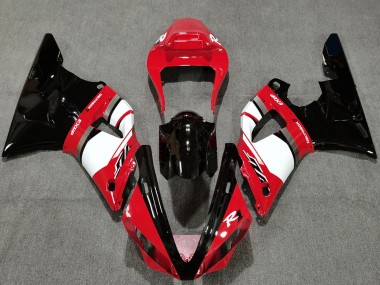 Carénages Moto Yamaha R1 2000-2001 - Rouge Blanc Noir Brillant
