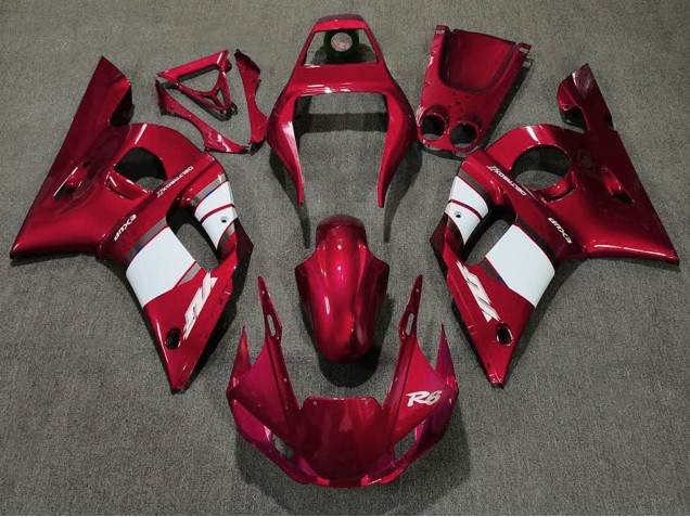 Carénage Moto Yamaha R6 1998-2002 - Rouge Blanc
