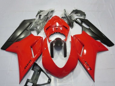 Carénages Moto Ducati 848 2007-2014 - Rouge Noir Mat