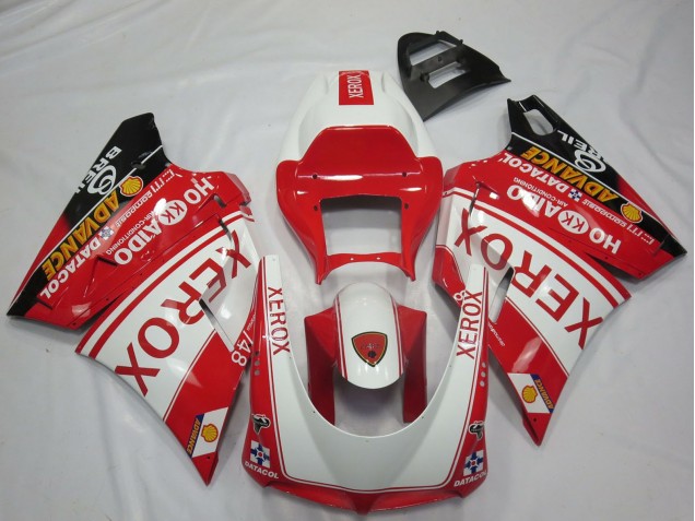 Carénages Moto Ducati 748 916 996 998 1993-2005 - Blanc Rouge Noir Brillant Xerox