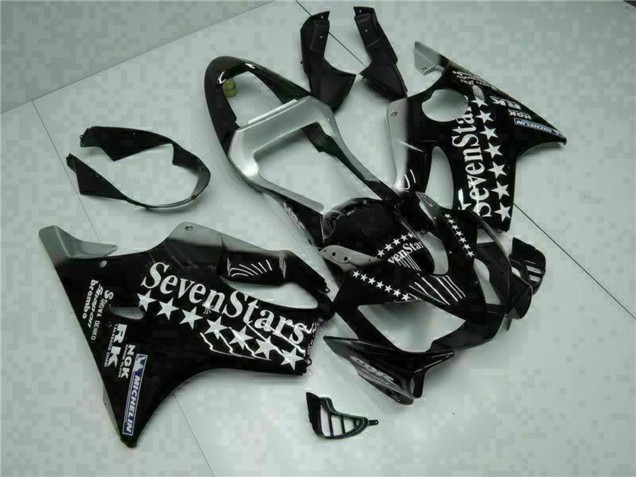 Carénages Moto Honda CBR600 F4i 2001-2003 - Noir Brillant Argent SevenStars