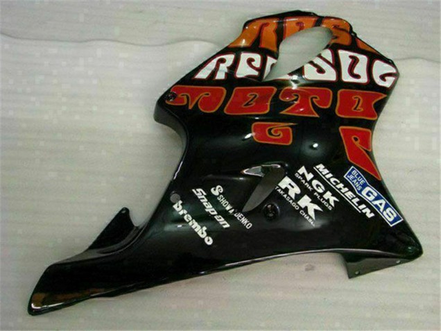Carénages Moto Honda CBR600 F4i 2001-2003 - Jaune Orange Noir Brillant Rossi 46