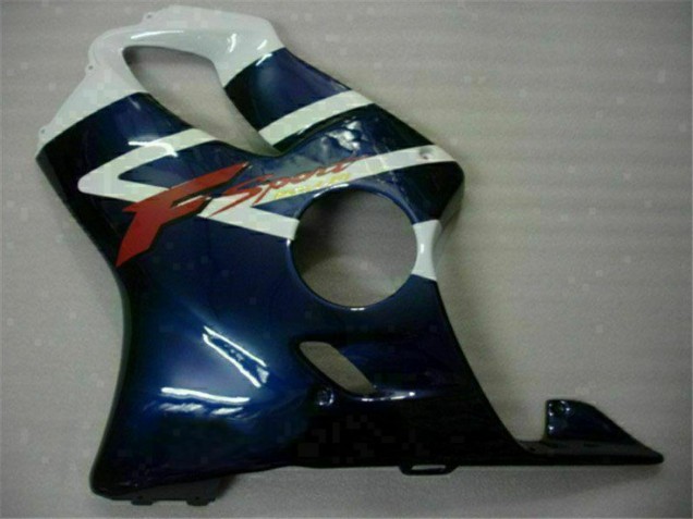 Carénages Moto Honda CBR600 F4i 2001-2003 - Blanc Bleu Noir Bande